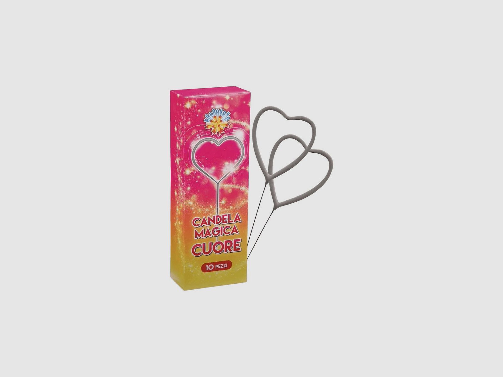 Scintille Candela Magica Cuore F1 V°D verpakking van 10 stuks, afbeelding 1 van 2