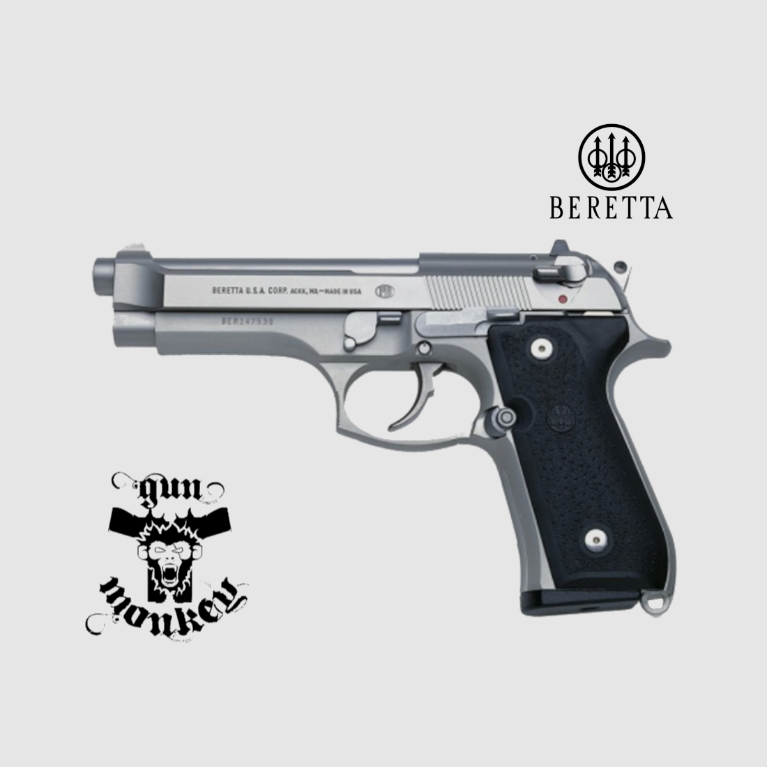 Pistole Beretta 92 FS INOX ITALY Kal. 9x19, Bild 1 von 3