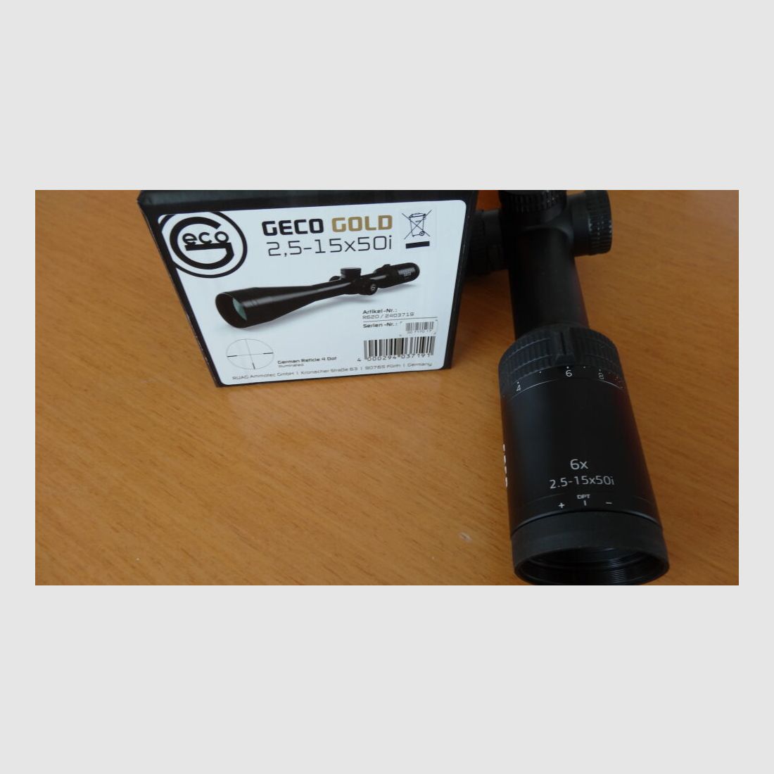 GECO Geco celownik optyczny Gold 2,5-15x50i, podświetlany nr 4