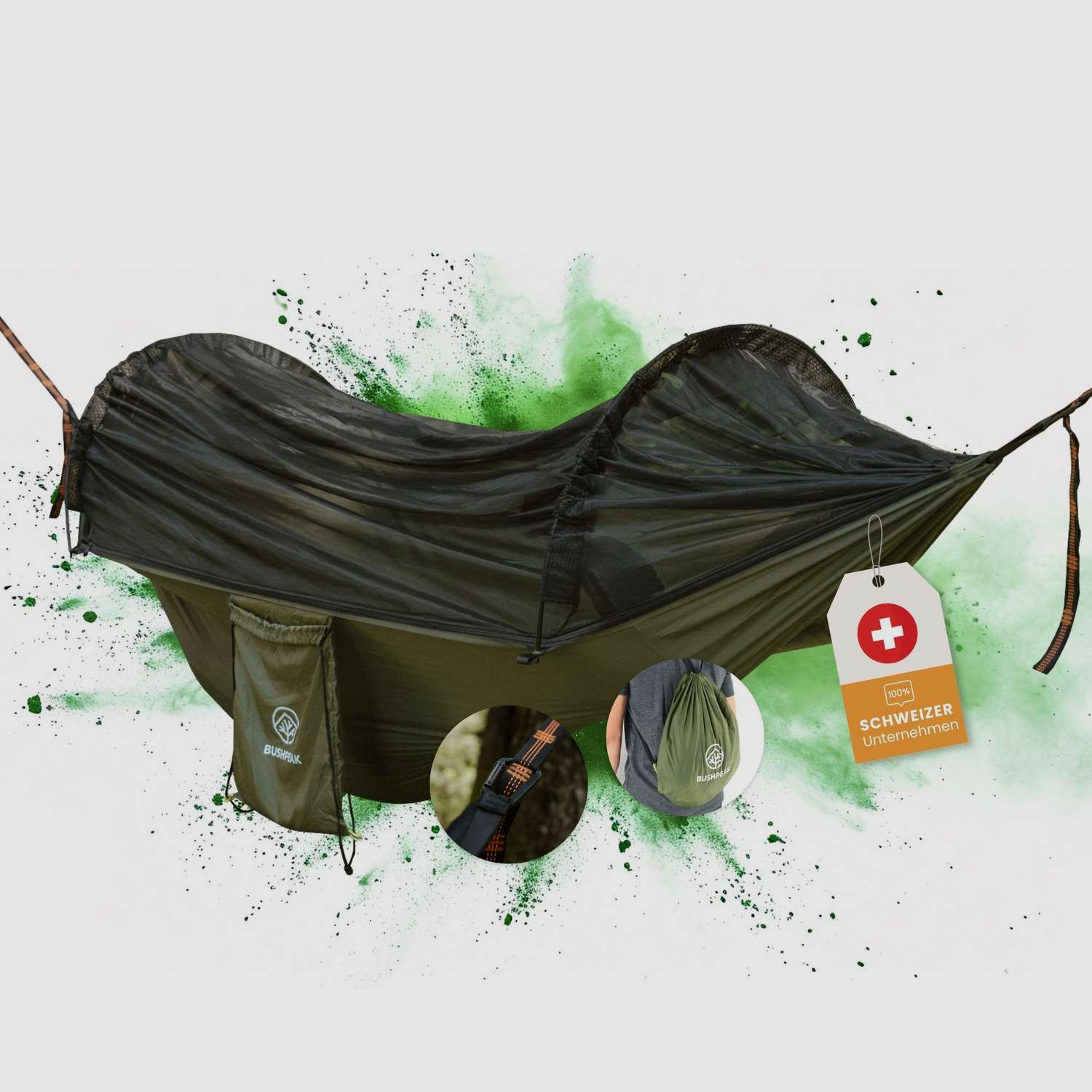 Bushpeak Hängematte mit Moskitonetz - Shield Pro