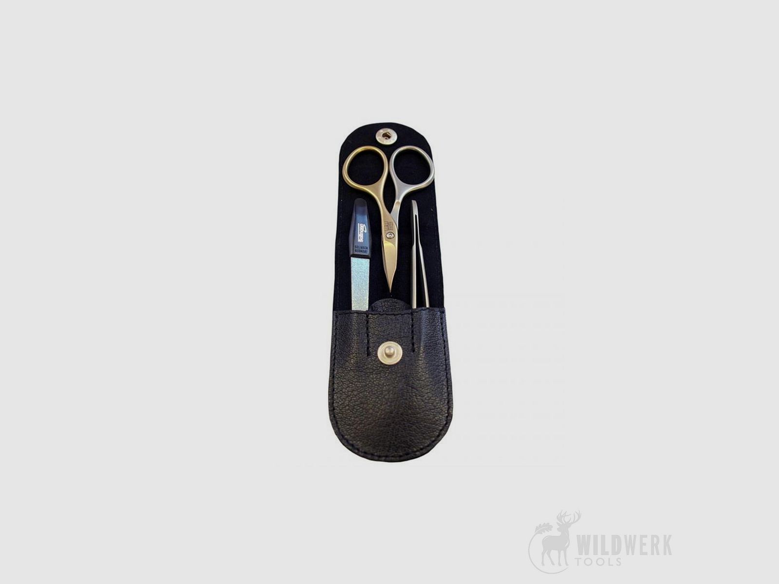 Steel Crown Manicure Set 3-pcs. Manicure Scissors, File, Tweezers