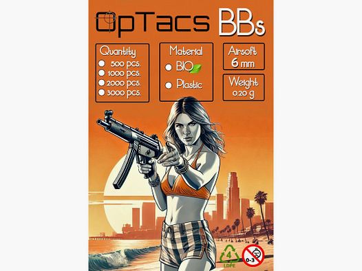 Softair - Bolas OpTacs Plastic BBs 0,20g 3.000 pcs.