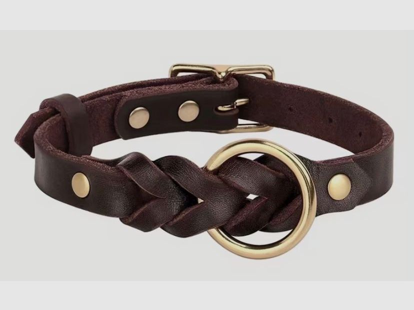 Hundehalsband - Leder-Optik
