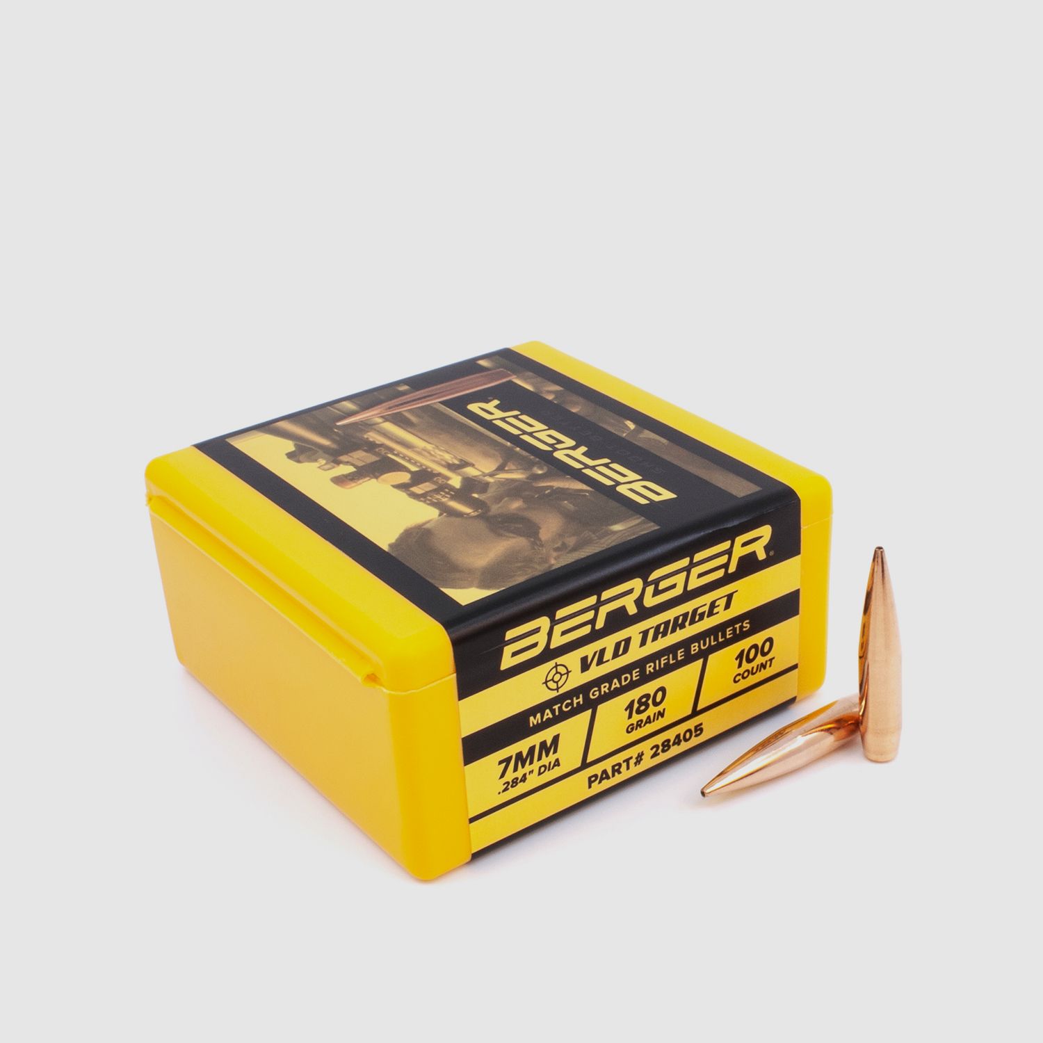 Proiettile Berger 7mm/.284 VLD Target 180GR 100 Pezzi