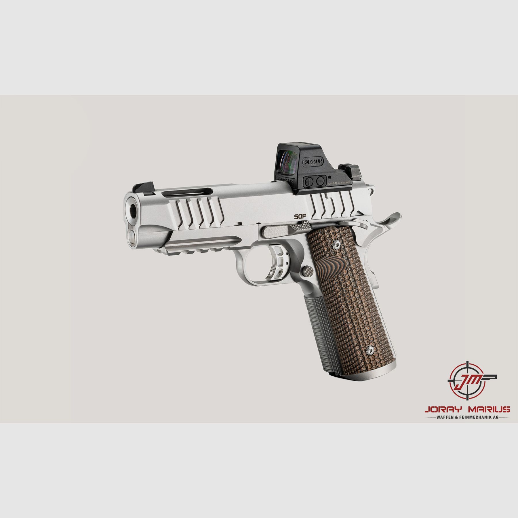 BUL 1911 SOF Pro OR 9mm Para 4.25” Plata, imagen 2 de 2