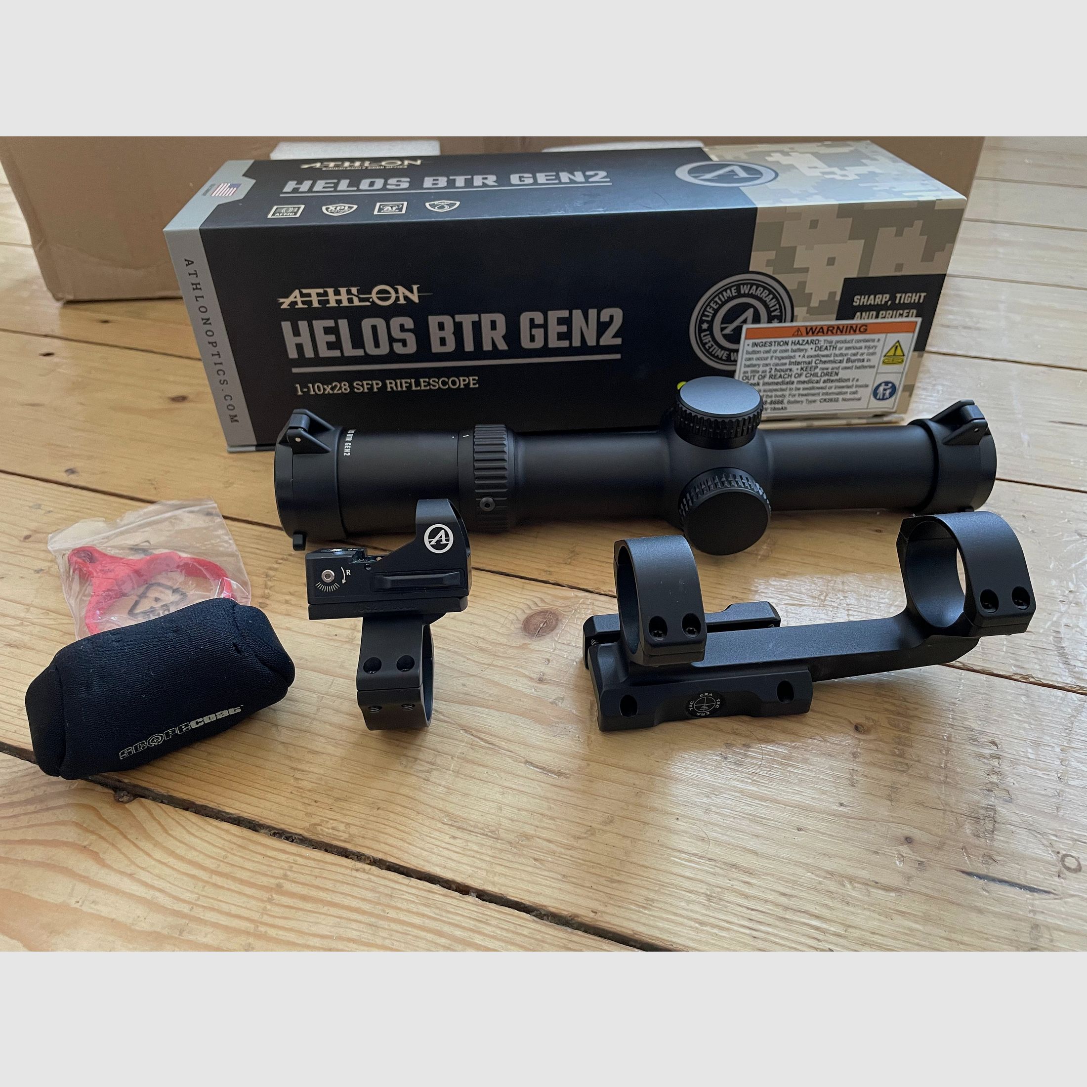 Athlon Helos BTR Gen2 1-10x28 LPVO riflescope with red dot and Era-Tac mount