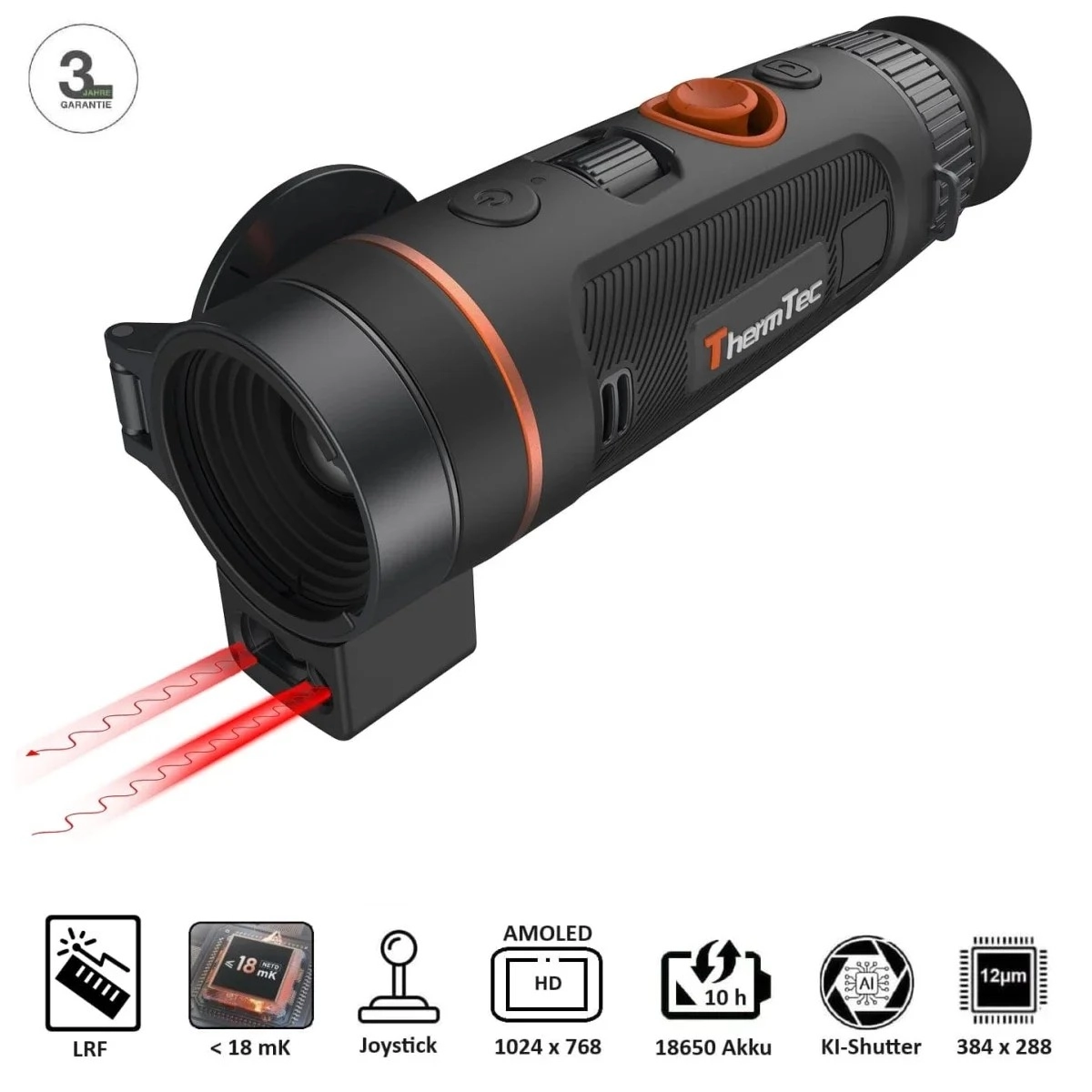 ThermTec Wild 650L 50mm 640 Sensor Termisk Spotter m/ LRF, billede 2 af 7
