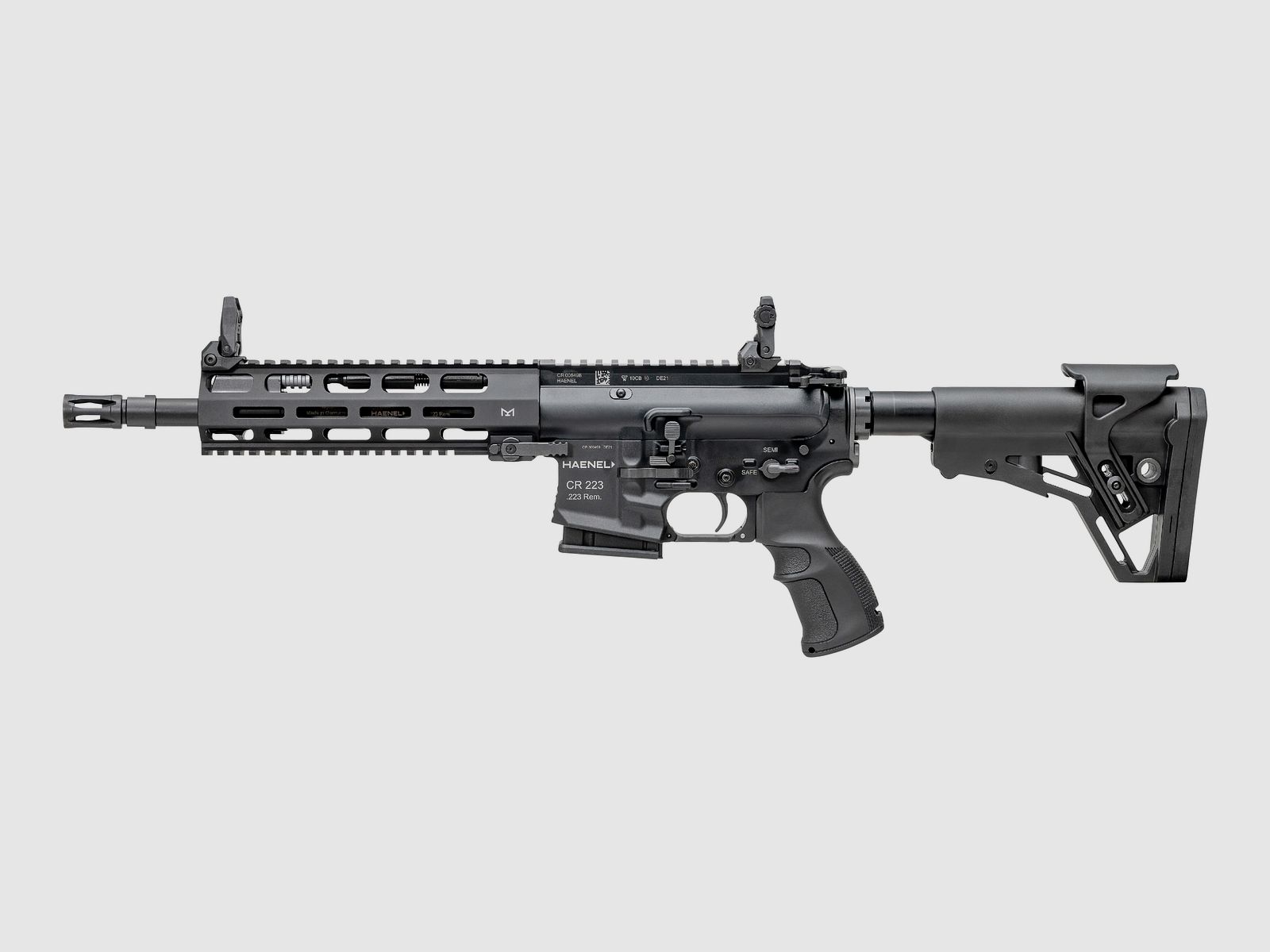 Haenel CR 223 M-LOK Handschutz Lauflnge 254 mm | Direktabzug | Handschutz kurz | Schwarz | nicht sportlich zugelassen, Kal. .223 Rem.