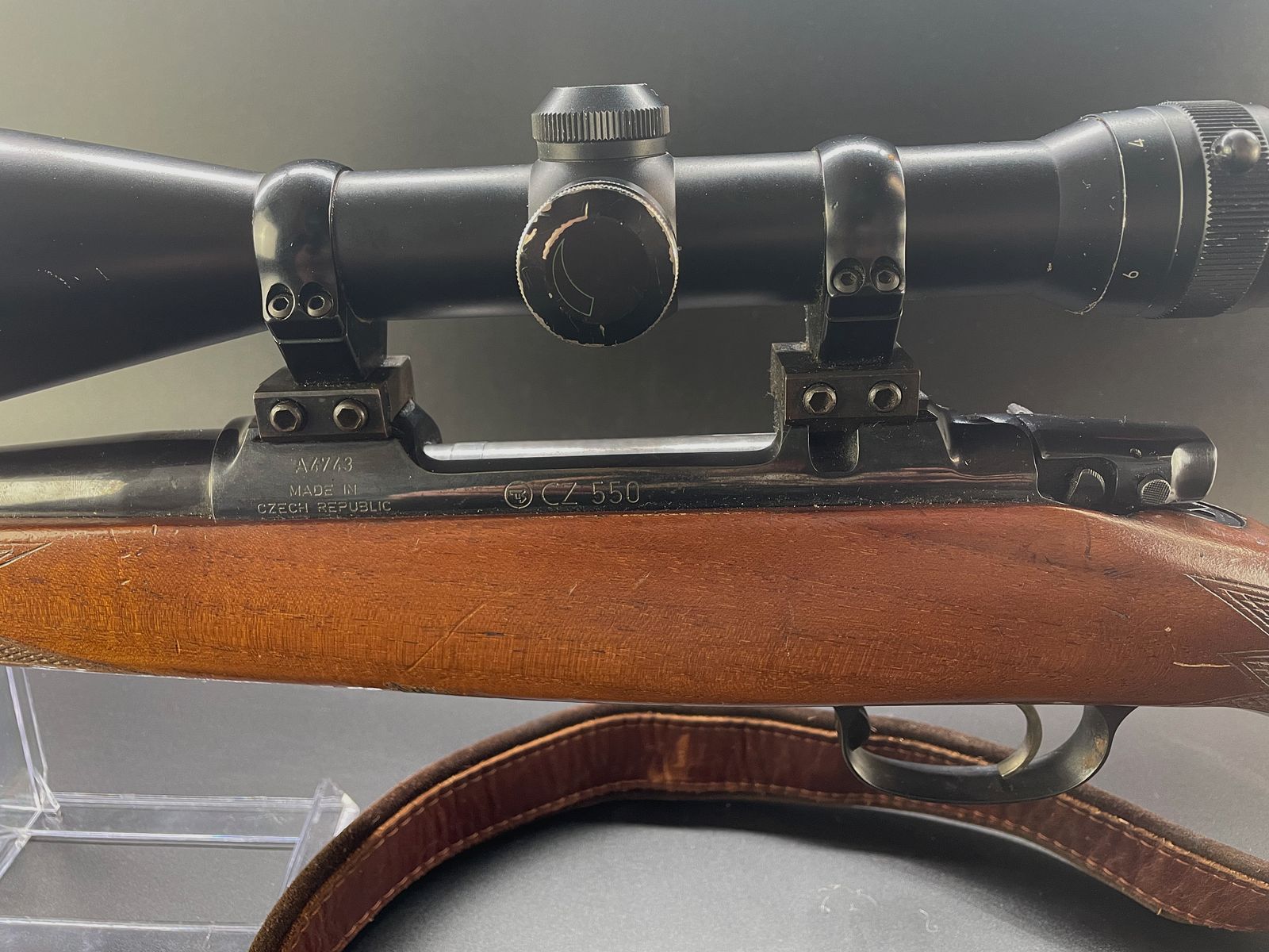 Brünner weapons factory Mod. 550 .308Win repeating rifle with original clamp mount Kettner scope 3-12x56