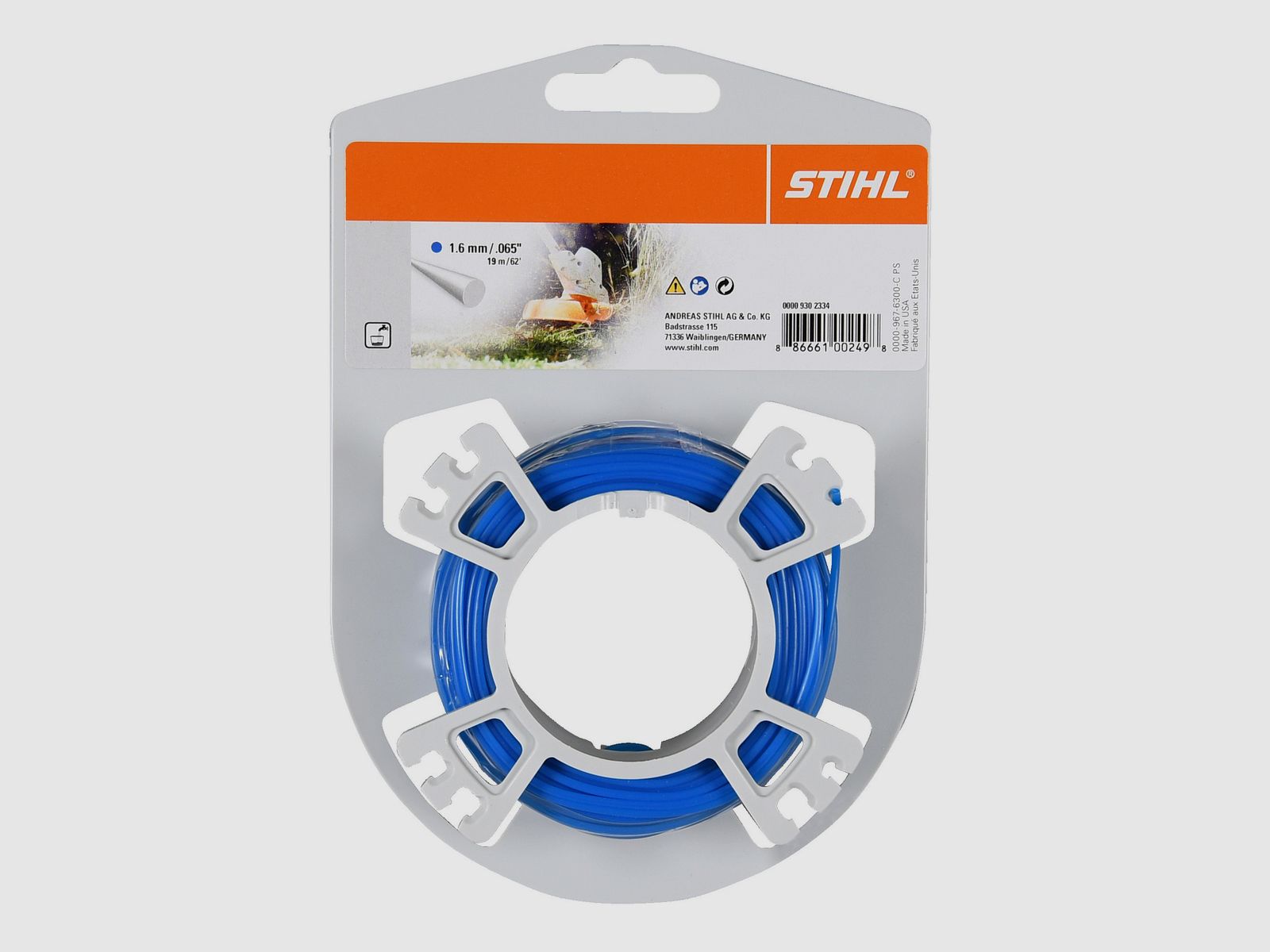 Stihl Mhfaden rund, blau 1,6 mm