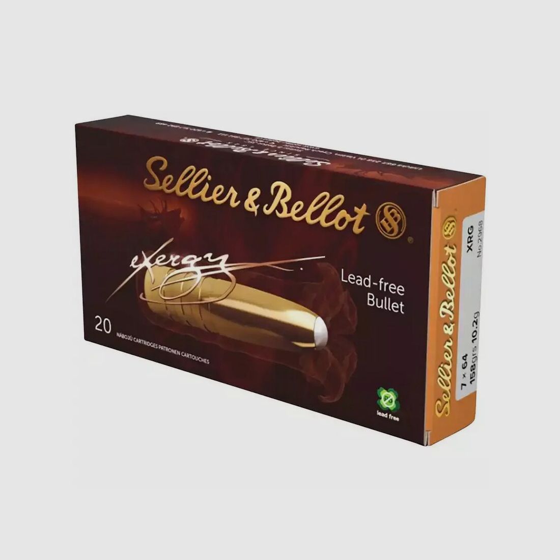 Munition Sellier&Bellot XRG 7x64 10,2g/158grs bleifrei