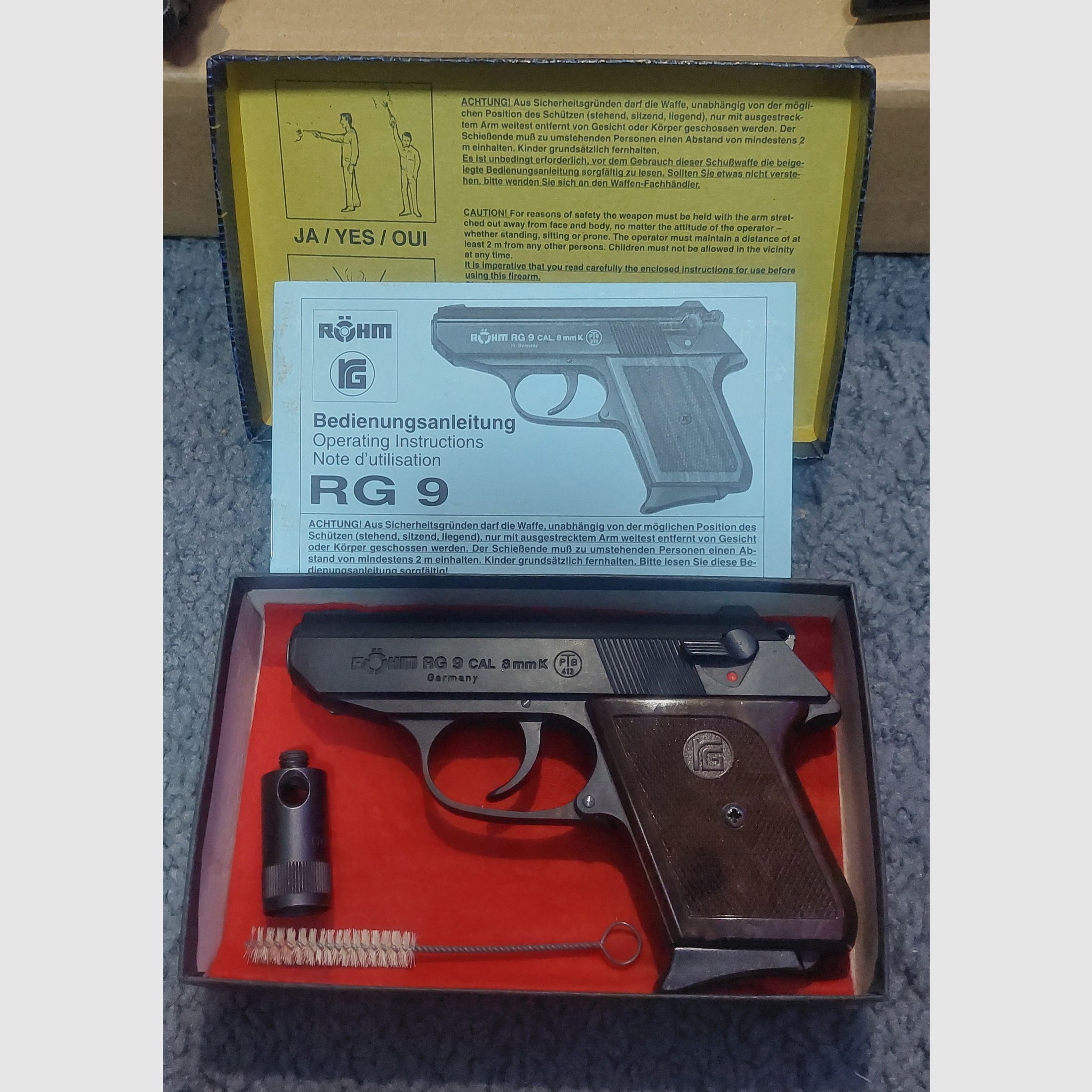 RÖHM RG 9 (PTB 413) RG8 RG9 keine P99 p88 Zoraki HW94 glock Walther 