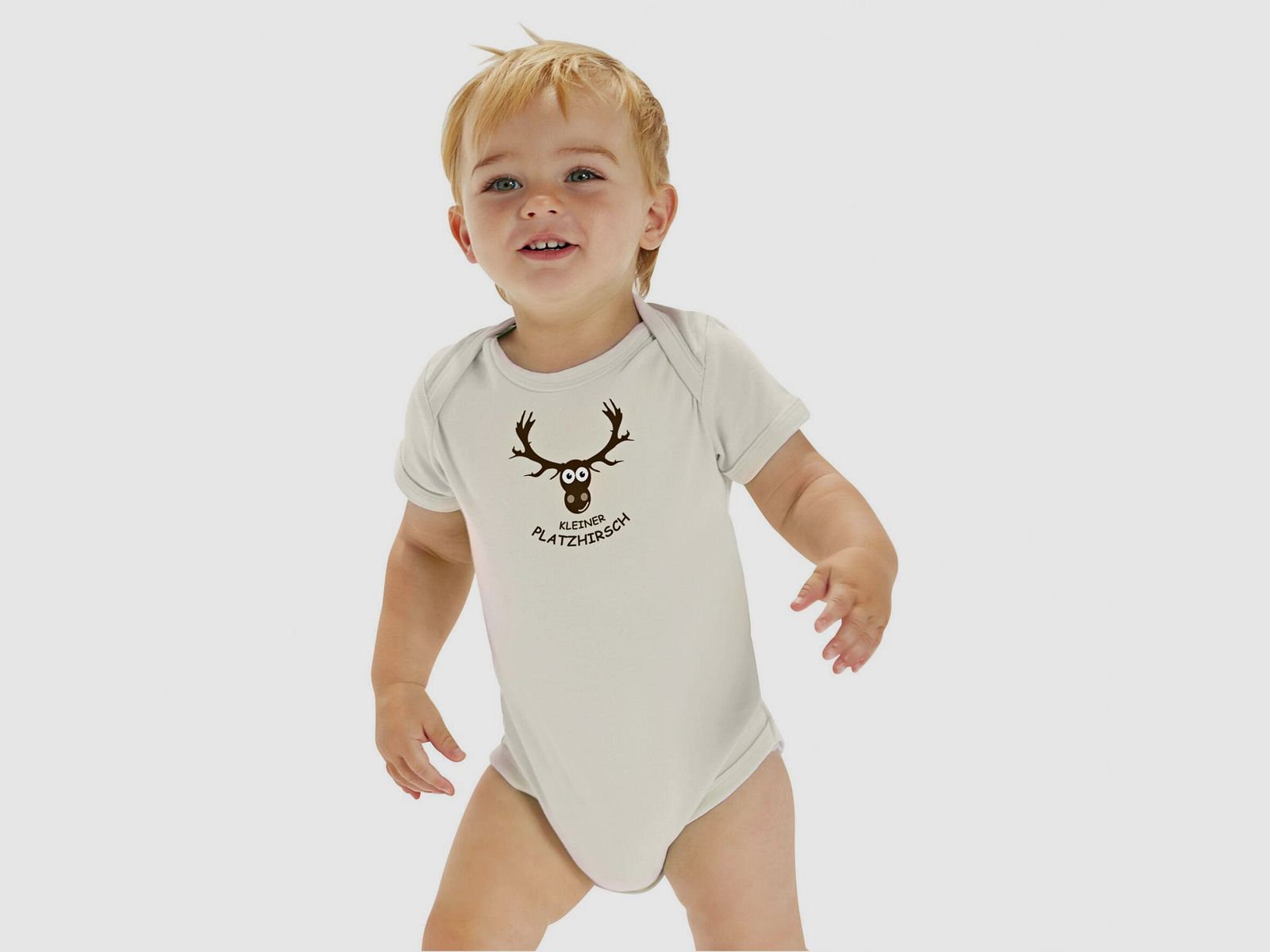 Baby Body "Kleiner Platzhirsch" Kinder (Weiß)
