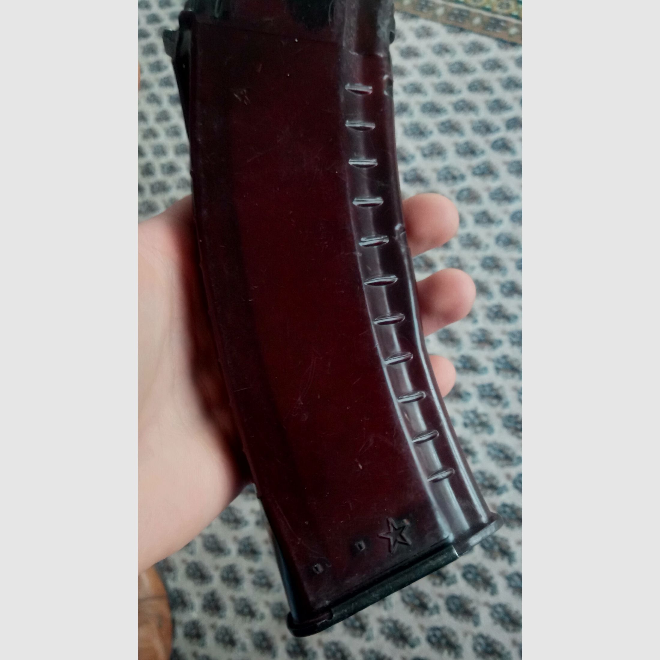 AK74 Tula Plum Deko Magazin (unbrauchbar/deaktiviert) für Yunker AKS-74u der russ-guns-de MWM Gillmann GmbH // Co2 AKSU Krinkov