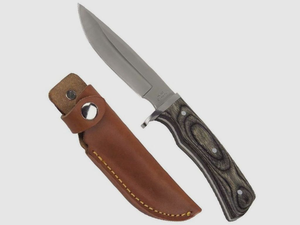 Jagdmesser m. Pakkaholz grau