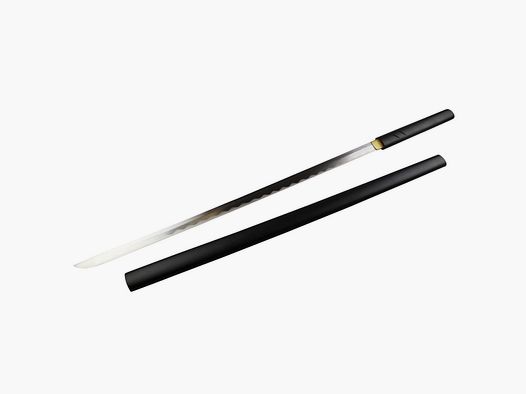 Zatoichi Katana Samurai Schwert mit Metall Klinge aus Damaszener Stahl