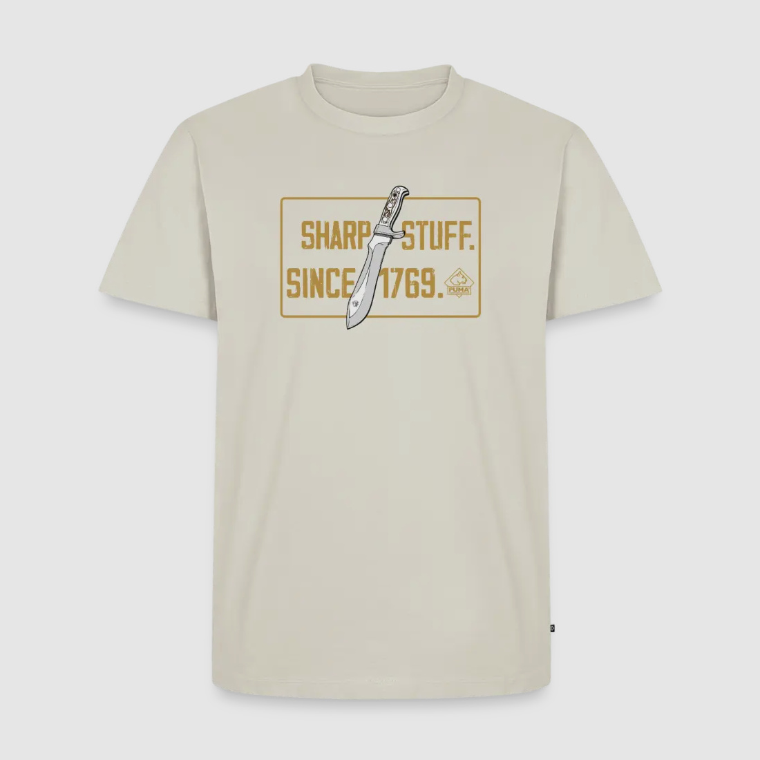 PUMA Męska Premium Koszulka "Sharp stuff since 1769 Gold"
