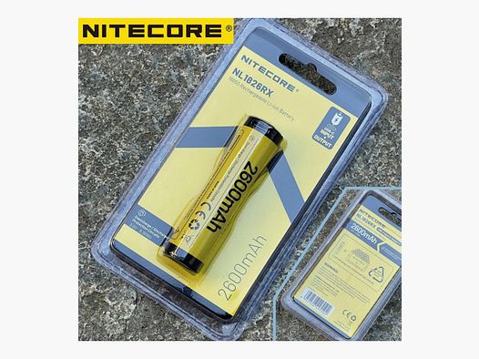 Nitecore - NL1826RX avec prise USB-C - Batterie Li-Ion rechargeable 3,6V 2600mAh