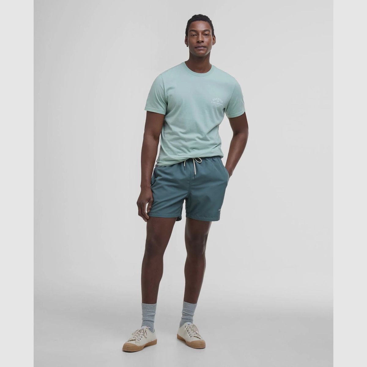 BARBOUR T-Shirt Cranmer Logo Pale Apple