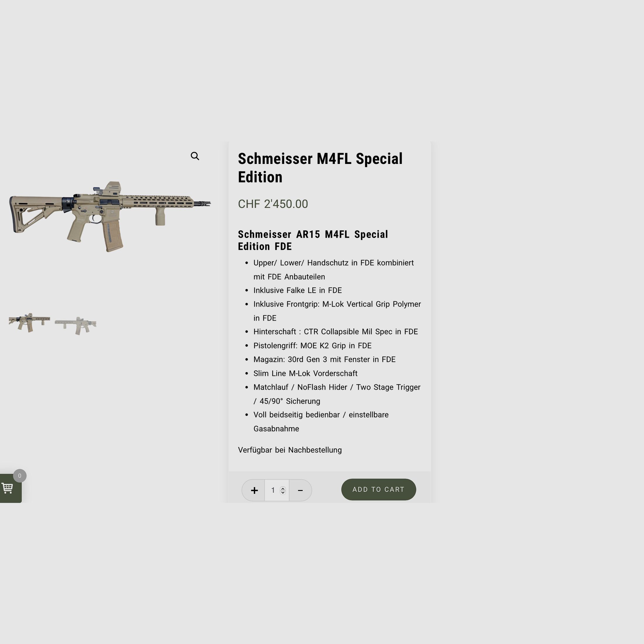 Schmeisser AR15 M4FL Special Edition FDE, 14.5 inches