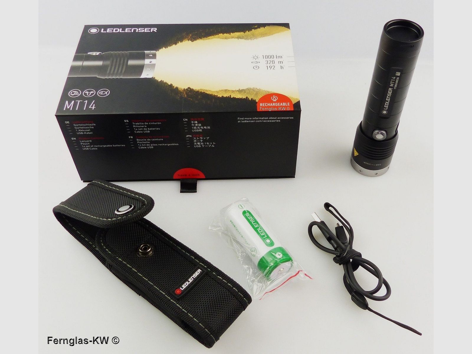 Ledlenser 500844 Geschenk Box LED Akku Taschenlampe MT14 Leuchtkraft 1000 Lumen