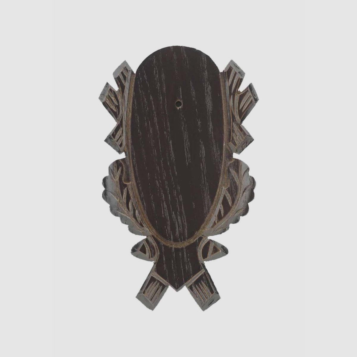 Plaque trophée de chevreuil Delux 18 x 9 cm chêne foncé, image 1 sur 2