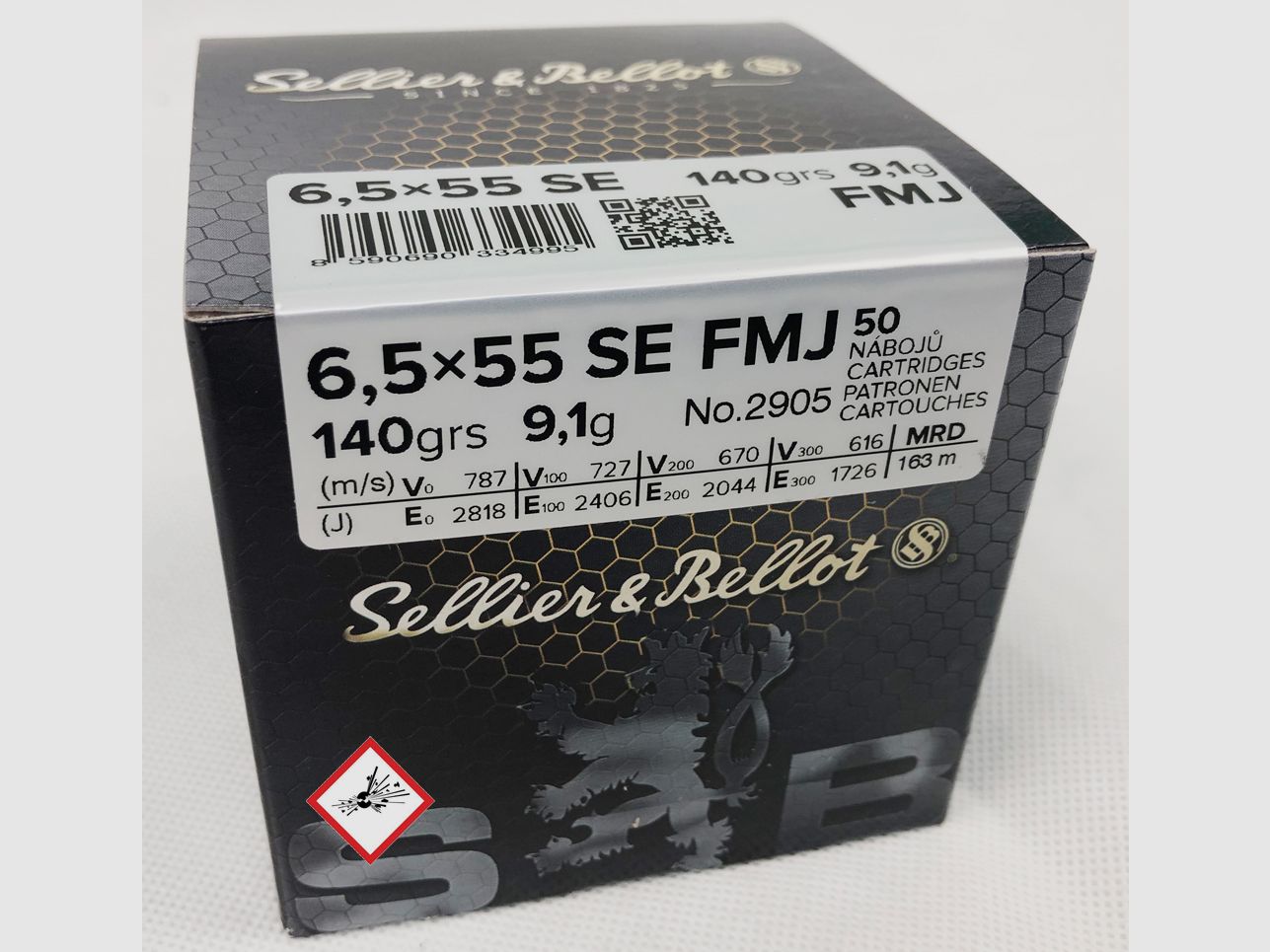 Sellier & Bellot 6,5x55 FMJ 140g.