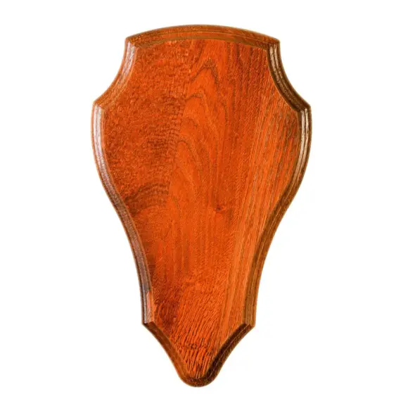 Ecusson Reh Januel aus goldenem Eichenholz 30 x 18 cm