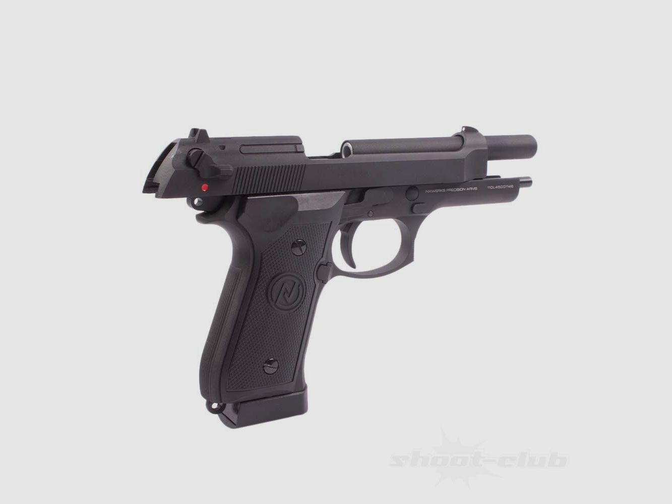 NX92 Premium Classic Co2 Pistole mit Blow Back 4,5mm Schwarz