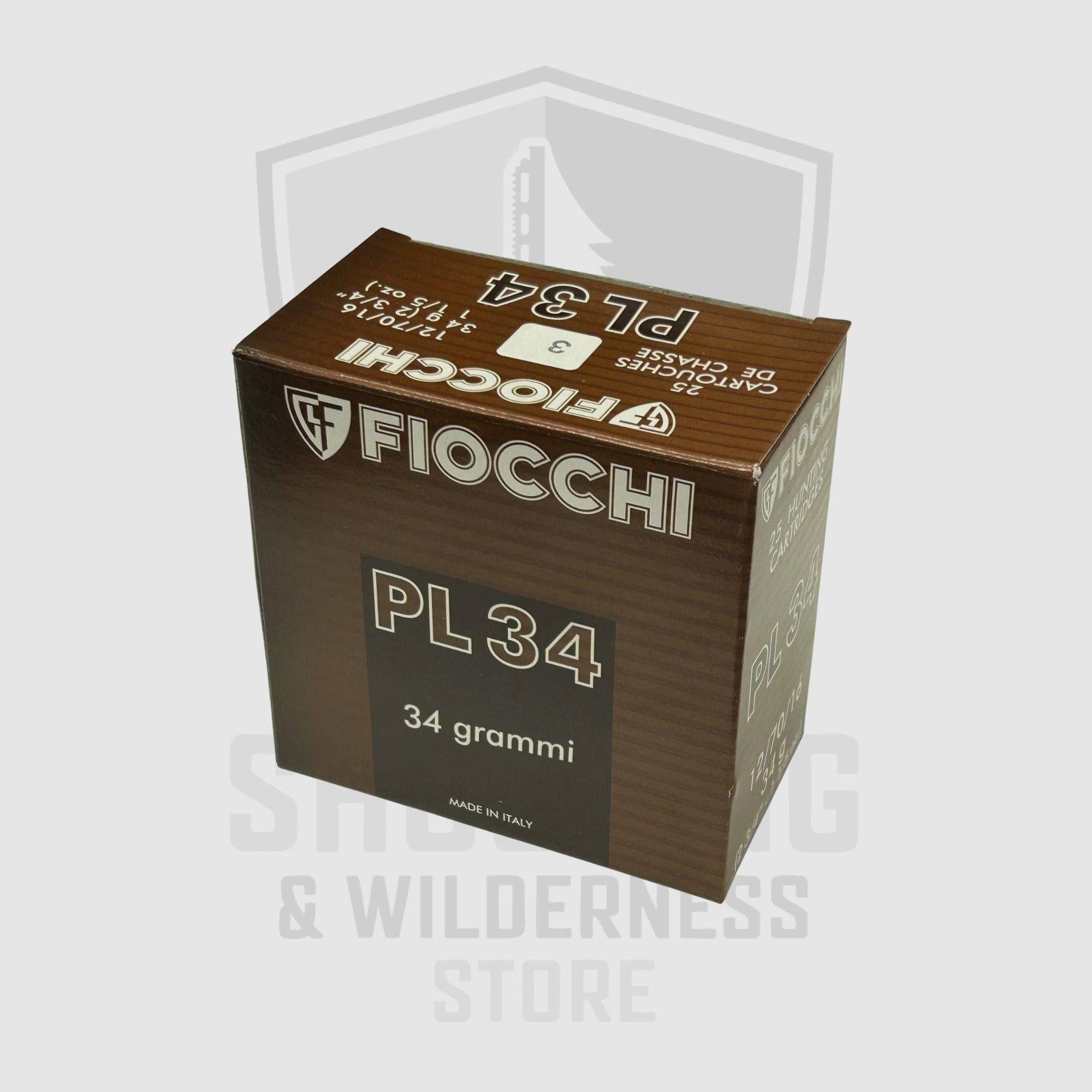 Fiocchi PL34 hagelpatroon voor haas 12/70 No. 3 34 g, afbeelding 1 van 2