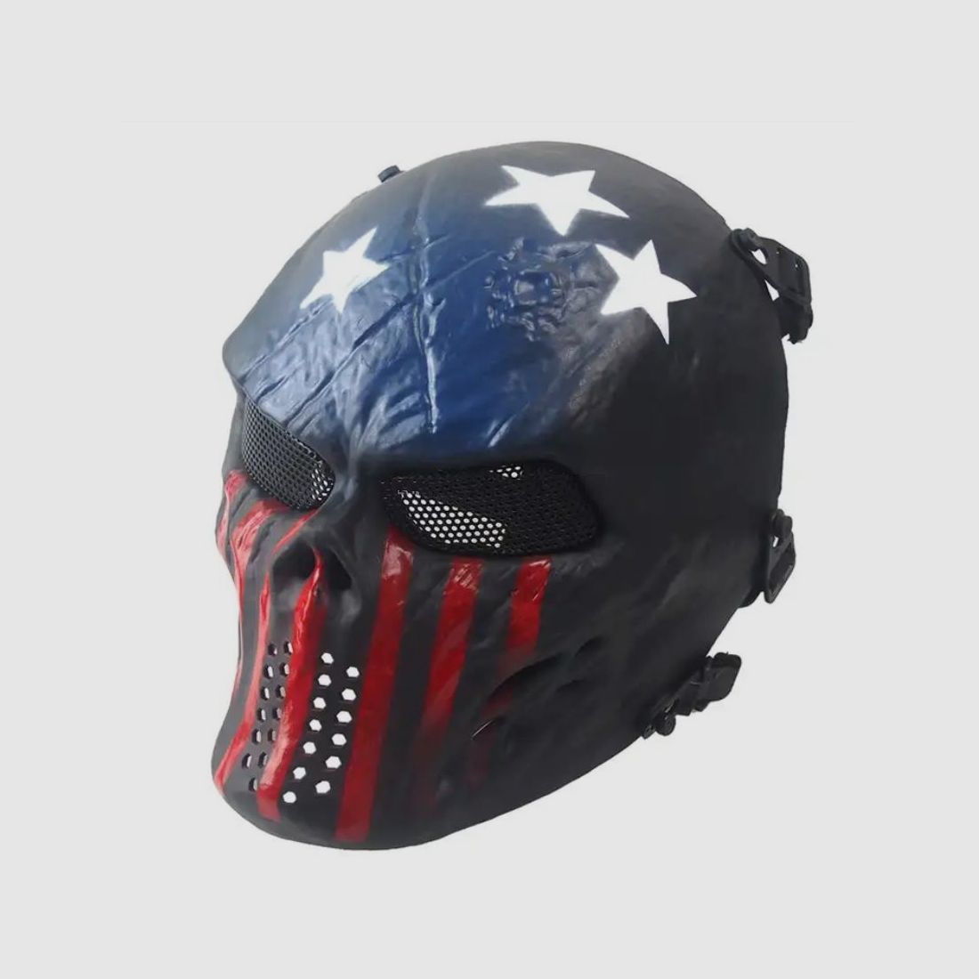 Masque crânien avec grille en acier (attention, lire la description !) (MURICA)