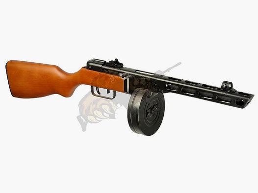 S&T PPSH-41 Blowback Airsoft in schwarz mit Echtholz -  max 0,5 Joule