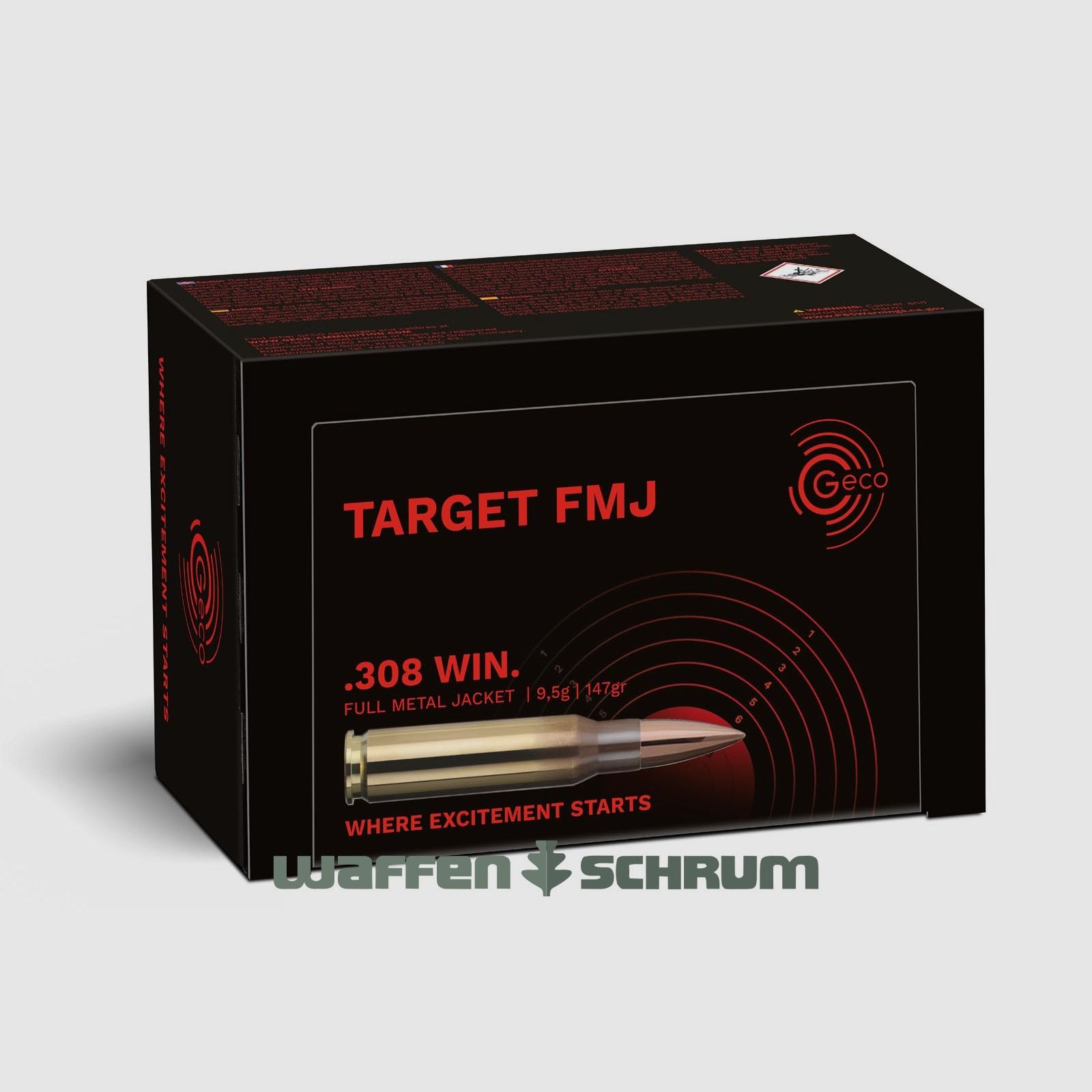 Geco Target FMJ 9.5g - 146gr .308Win 50er Pck.