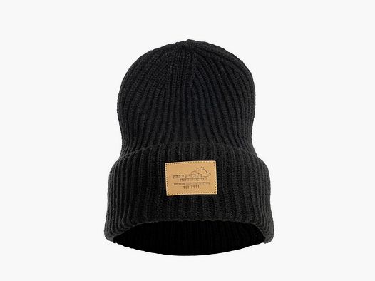 Arrak Beanie Grofgebreide Muts Zwart