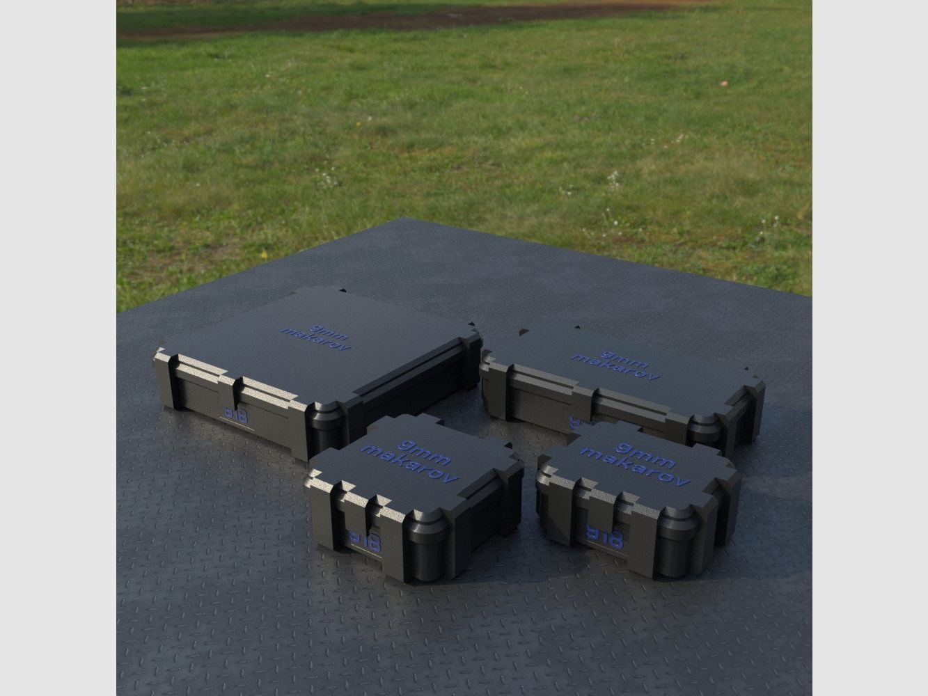 Filamelt Munitionsbox / Ammo Box 9mm Mak (9x18) – Patronenbox ‘Klappdeckel’ – 20 / 25 / 50 / 100 Runden