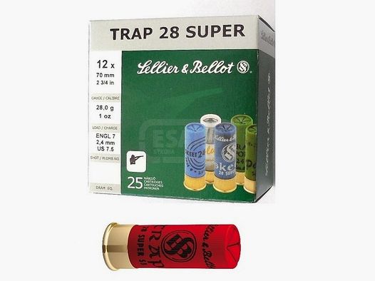 S&B Schrotmunition 12/70 28,00g 2,25mm Trap Super