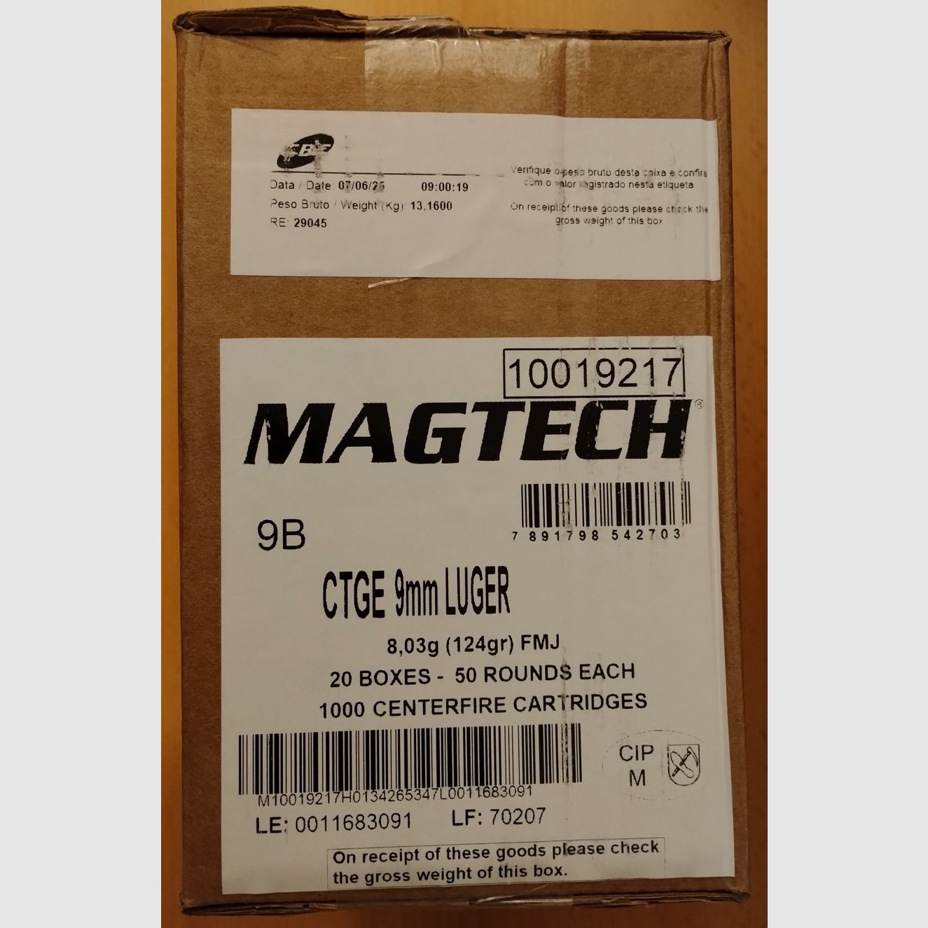 Magtech 9mm Luger 124gr 1000stk
