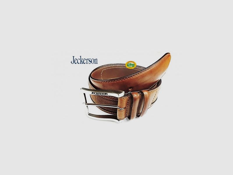 JECKERSON Cintura marrone in pelle con toppa