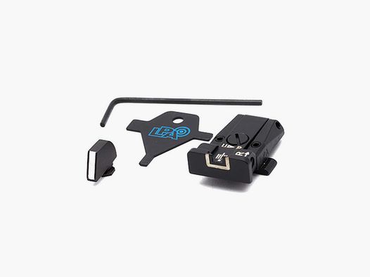 LPA SPR36GL18 Juego de mira ajustable para Glock 17 / 19 / 20 / 21 / 22 / 23 / 25 / 26 / 27 / 28 / 29/ 30 / 31 / 32 / 34 / 35