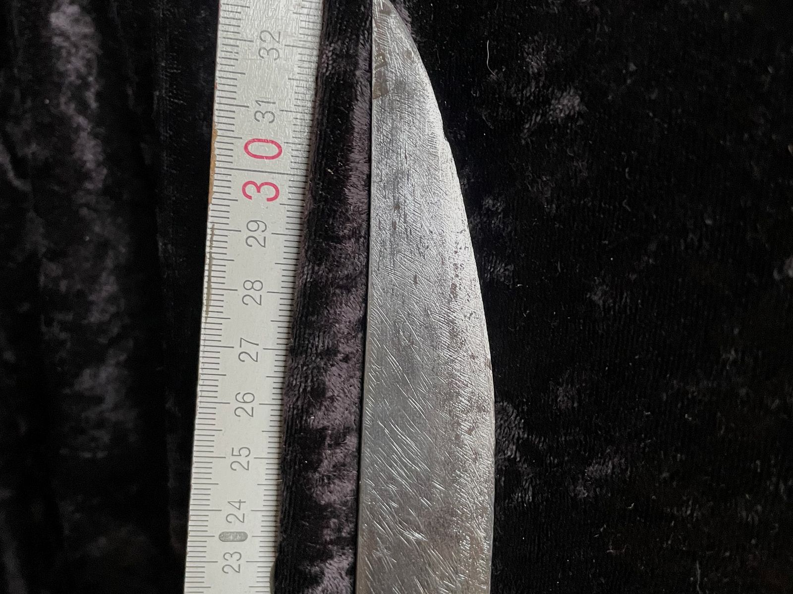 Antyczny srebrny nóż Dha – Myanmar (Birma) XIX w. – uchwyt z morskiej kości słoniowej/kości