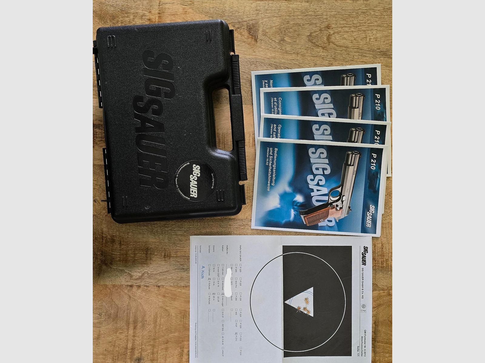 SIG Sauer P 210 Super Target 6", from Eckernförde, caliber 9mm Para with complete accessories