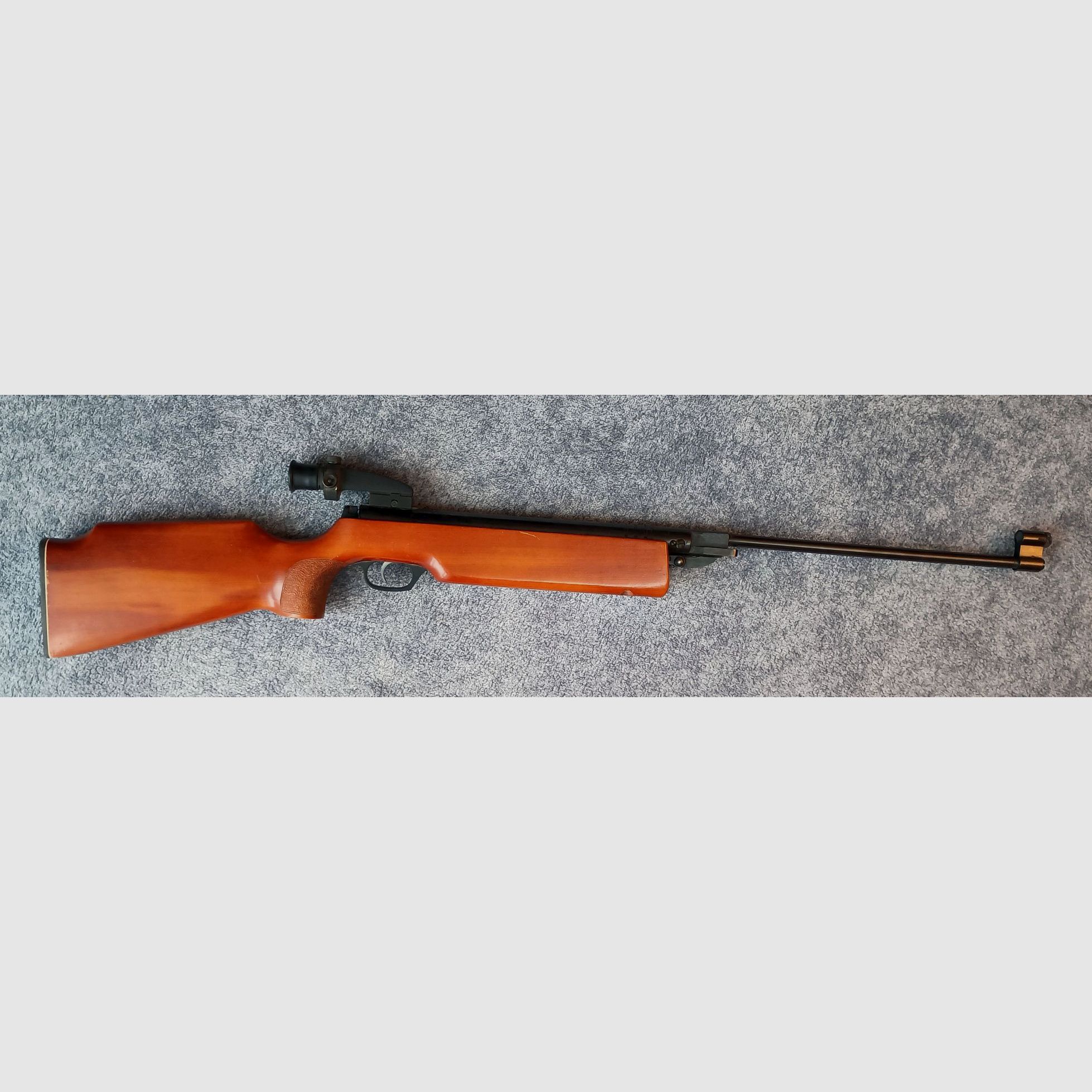 Air rifle "Klicker" from GDR production late 70s / early 80s, "Model 303 -Super", cal. 4.5 mm Diabolo, used