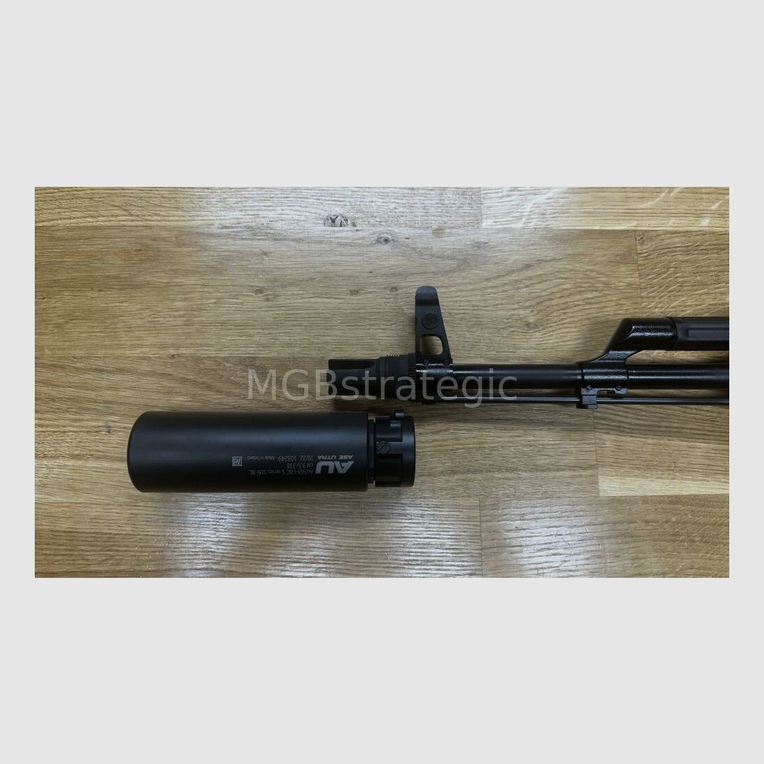 Schalldämpfer für Büchsen auf AK/AKM Basis - ASE UTRA SL6i-BL 9.3/.338 für BoreLock HiPer Short 7.62 Mündungsfeuerdämpfer M14x1 Links - System AK47 AK-47 AKM wie z.B. WBP