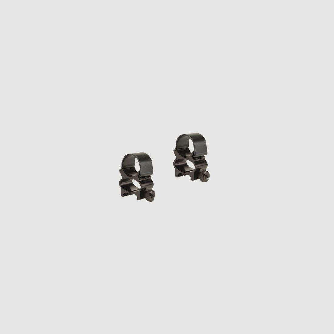 Weaver See-Thru Weaver-Style Ringe glänzend schwarz 25,4mm , BH 19,05mm