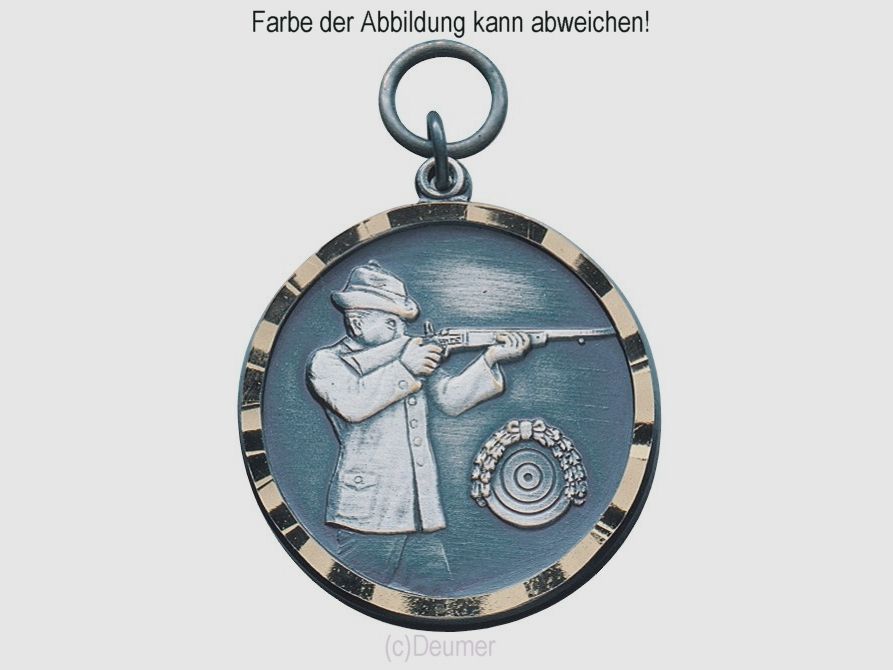 Medaille Schütze, Deumer versilbert, 37mm