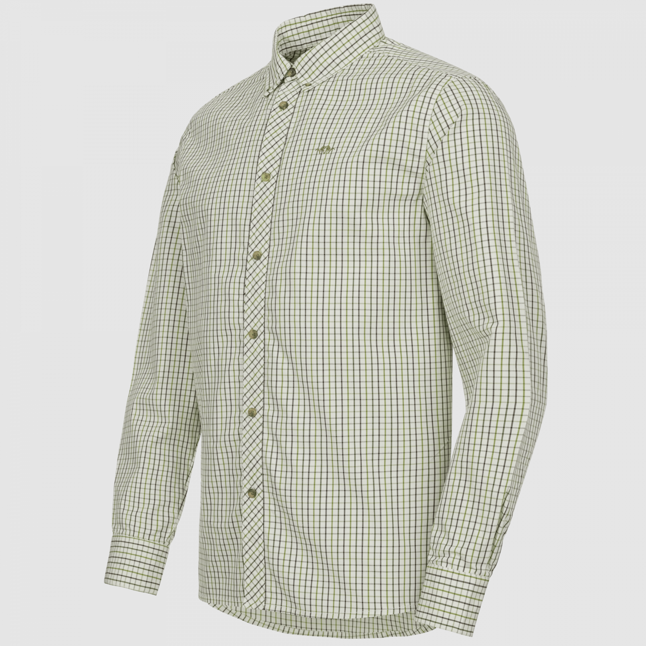 Blaser Shirt Tristan 22 Olive/Beige Checked, image 4 of 4