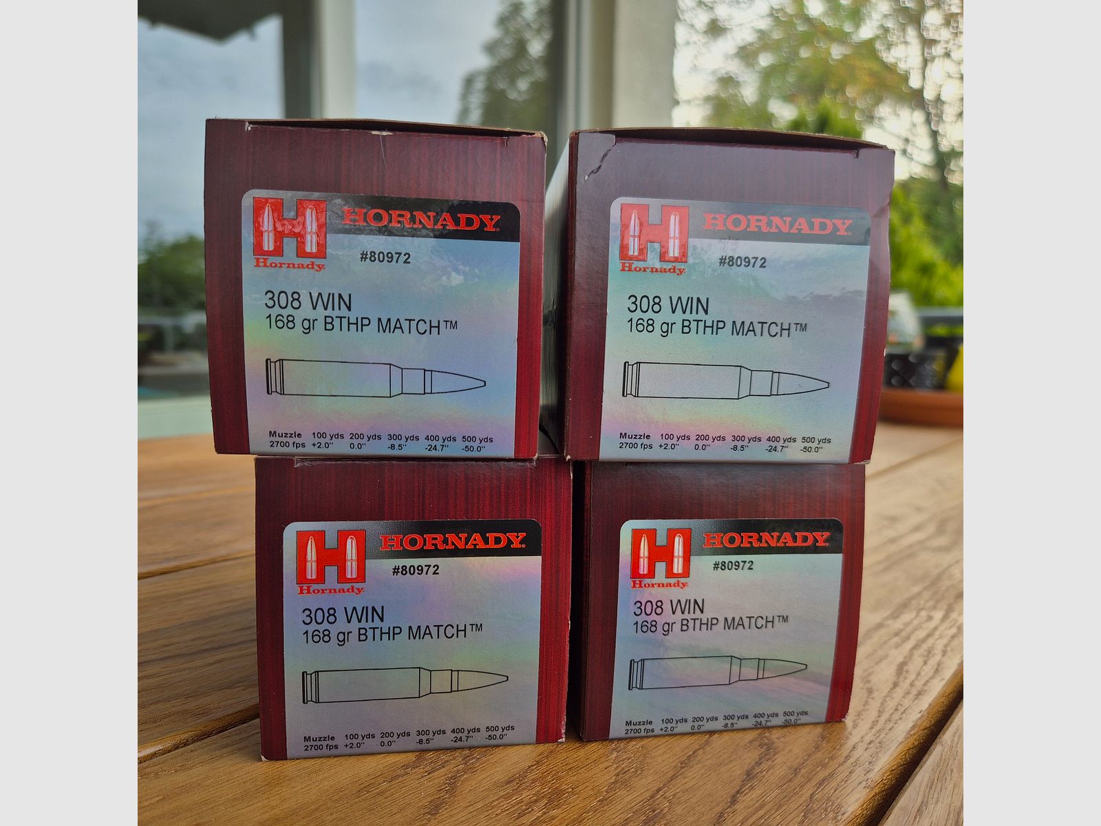 .308 Win. Hornady Match BTHP 168 grs.  135 Schuss 