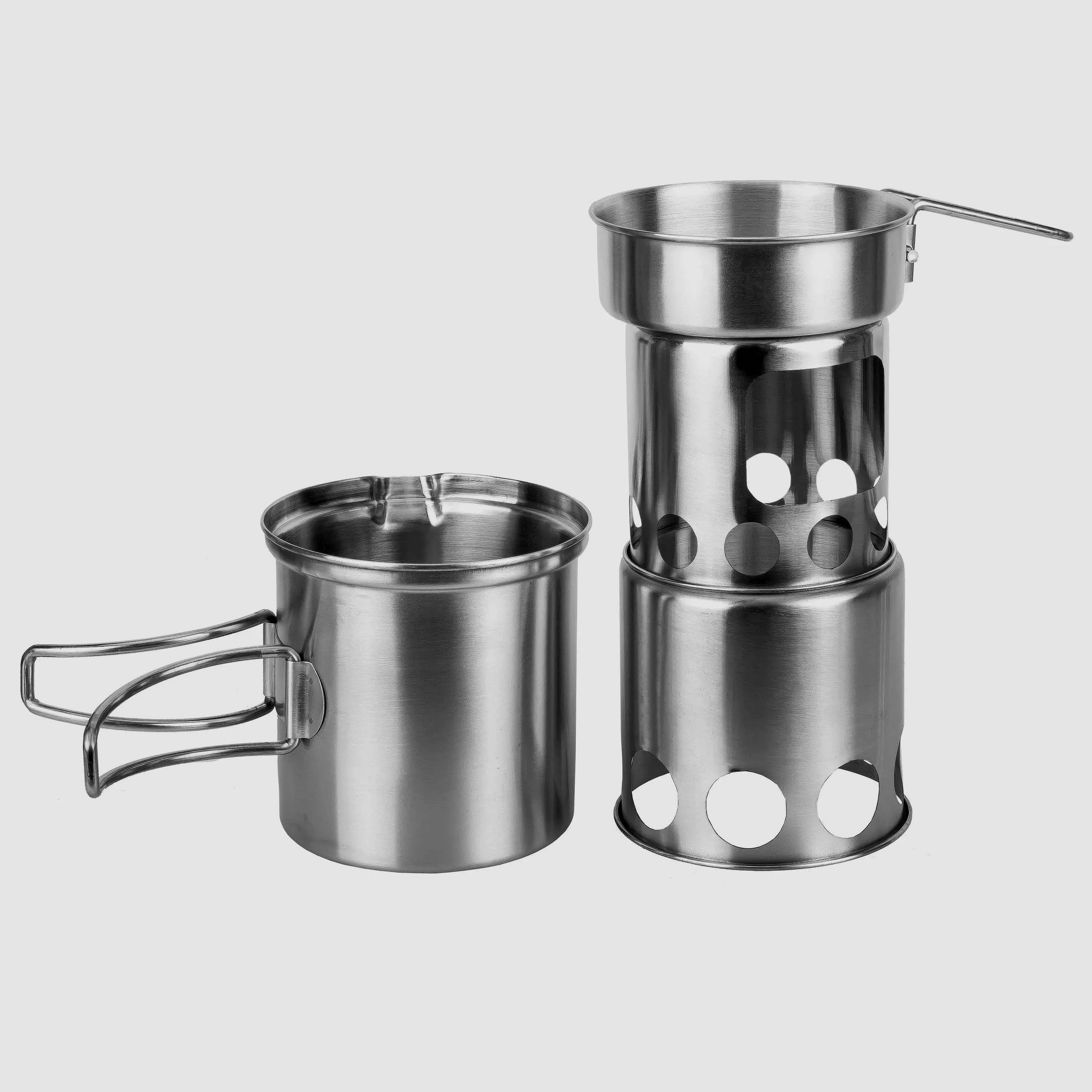 Fox Outdoor Kochset Travel Edelstahl