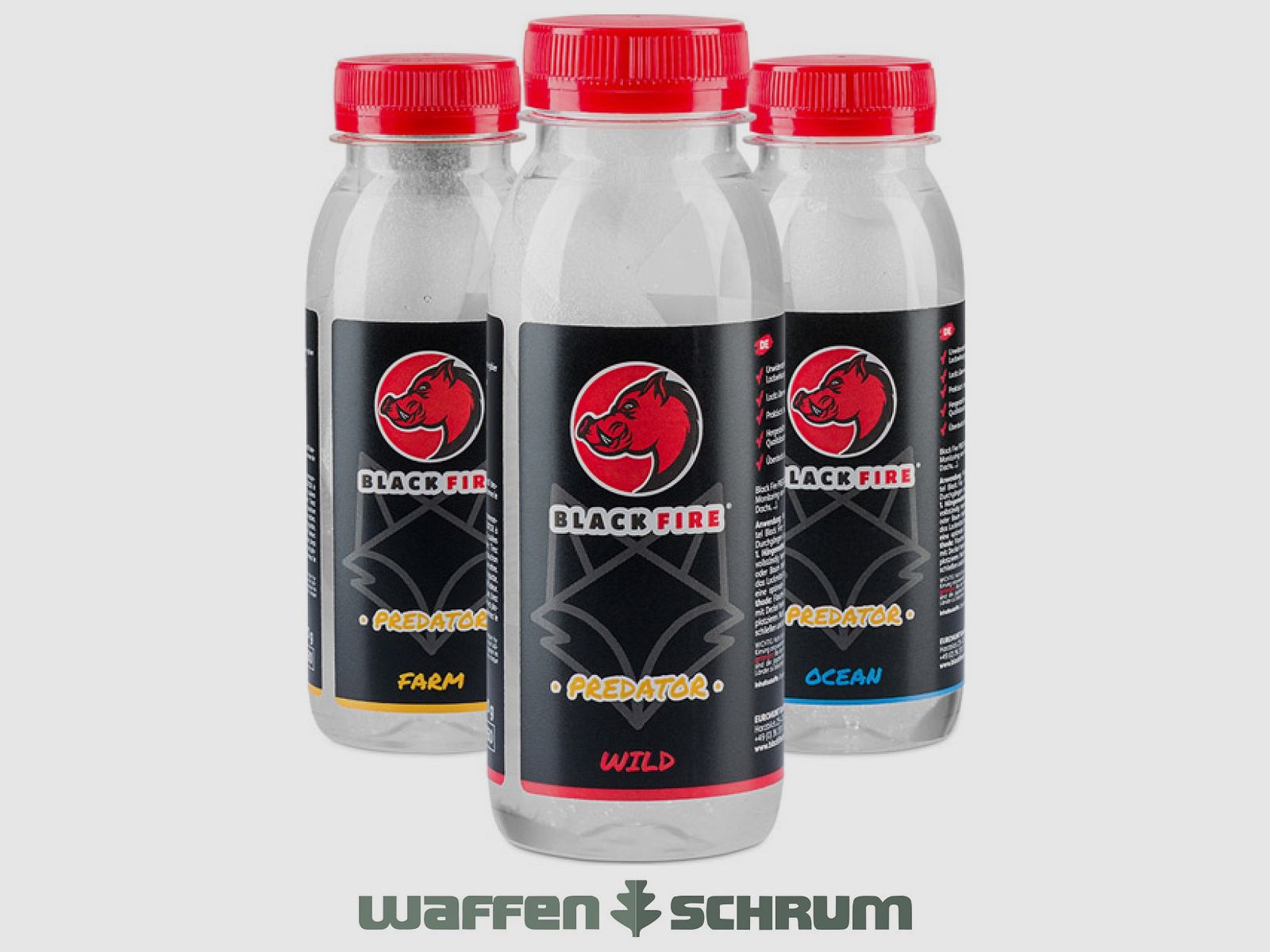 Black Fire Predator Lockmittel für Raubwild Farm+Ocean+Wild 3x80g