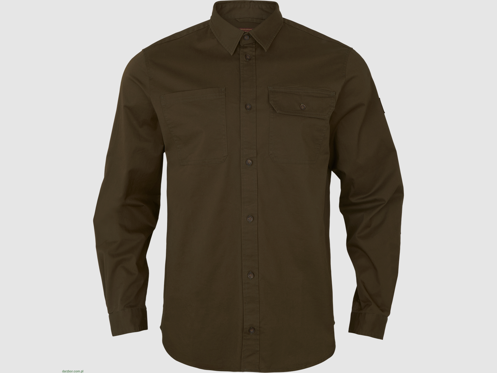 HARKILA Katoenen overhemd TRYM SKJORTE L/S willow green, afbeelding 1 van 4
